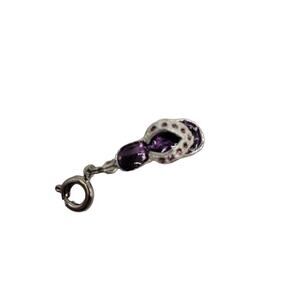 Sterling Silver Flip Flop Bracelet Charm Fashion Accessories Jewelry Purple